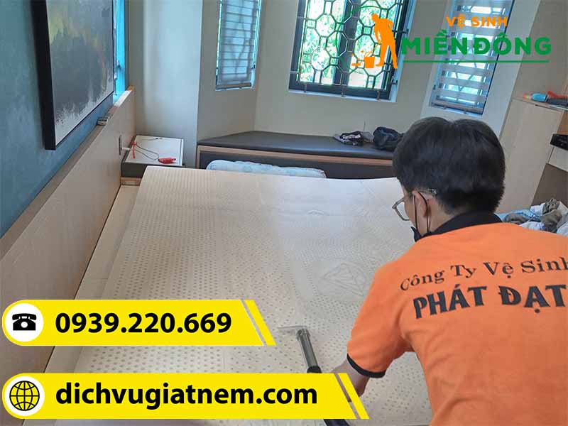 Quy trình giặt nệm