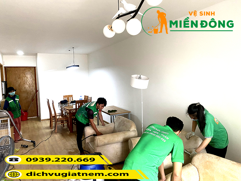 Quy trình giặt ghế sofa tại Quận 6