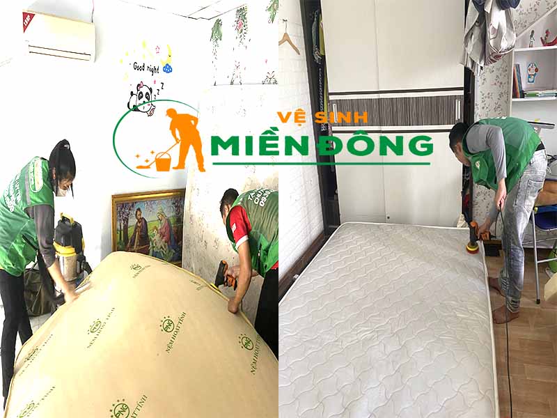 Quy trình giặt nệm tại Thủ Dầu 1 của vệ sinh Miền Đông