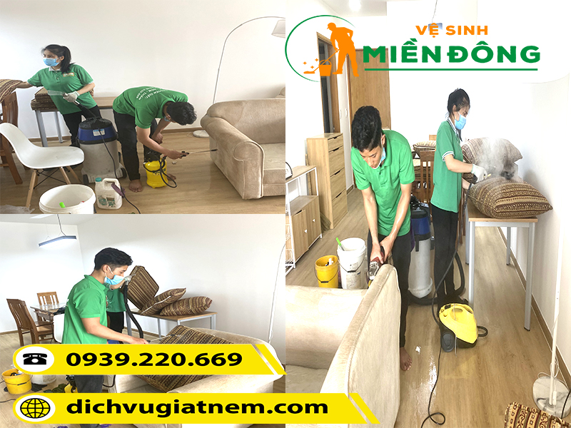 Quy trình giặt ghế sofa chuyên nghiệp tại Bàu Bàng