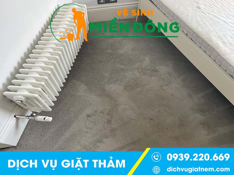 Chi tiết quy trình giặt thảm của Vệ sinh Miền Đông