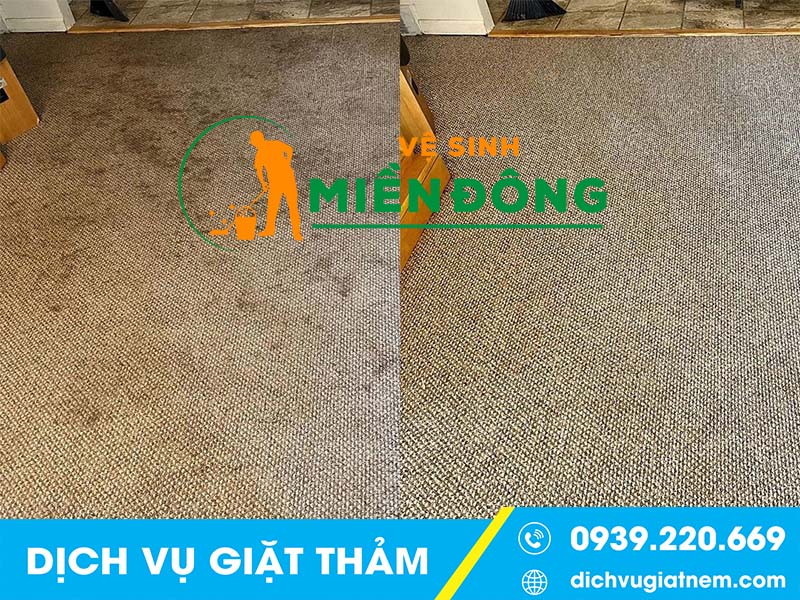 Quy trình giặt thảm của Vệ sinh Miền Đông