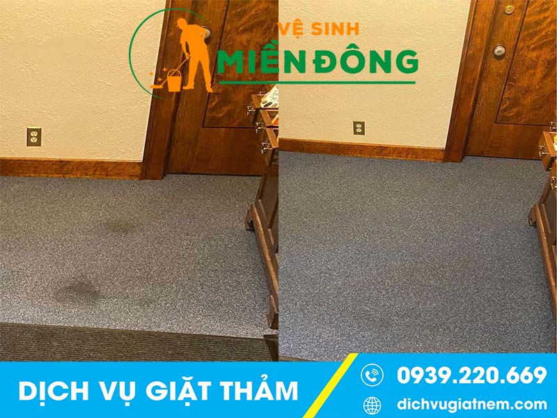 Quy trình giặt thảm tại quận Tân Phú