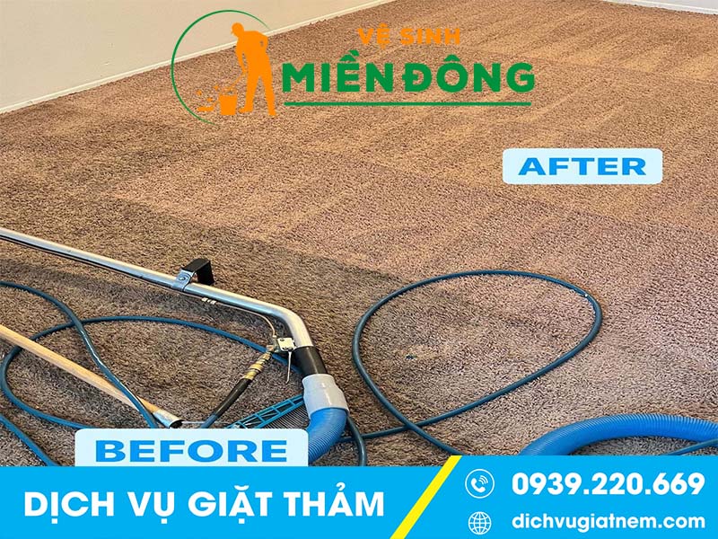 8 bước giặt thảm chuyên nghiệp tại Vệ sinh Miền Đông