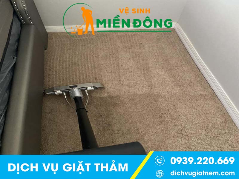 Hướng dẫn quy trình giặt thảm do Vệ sinh Miền Đông cung cấp