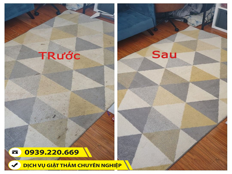 Xử lí mùi hôi và vết bẩn trên thảm 